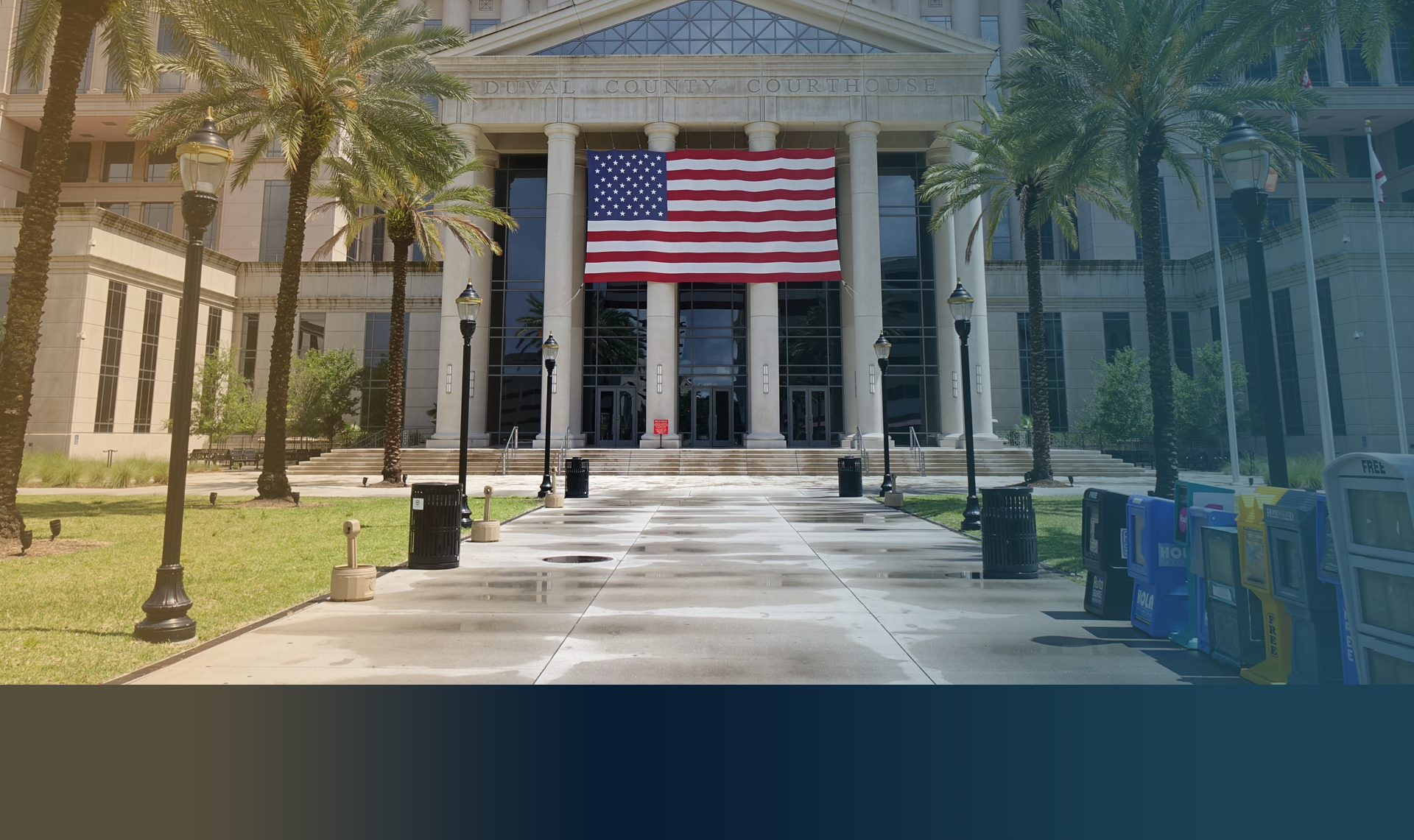 U.S. Flag in front of Duval County Courthouse